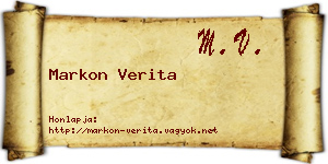Markon Verita névjegykártya
